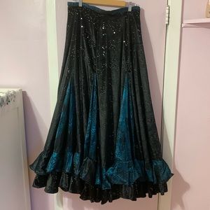 Full circle ball gown skirt